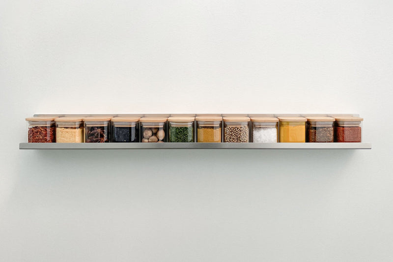 Arcus12 Stainless Steel Spice Rack With Jars