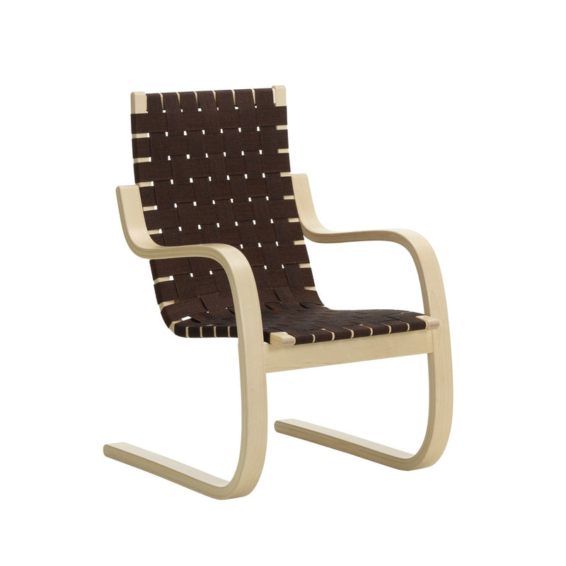Armchair by Alvar Aalto - Artek - Chairs - Black & Black Webbing - HORNE
