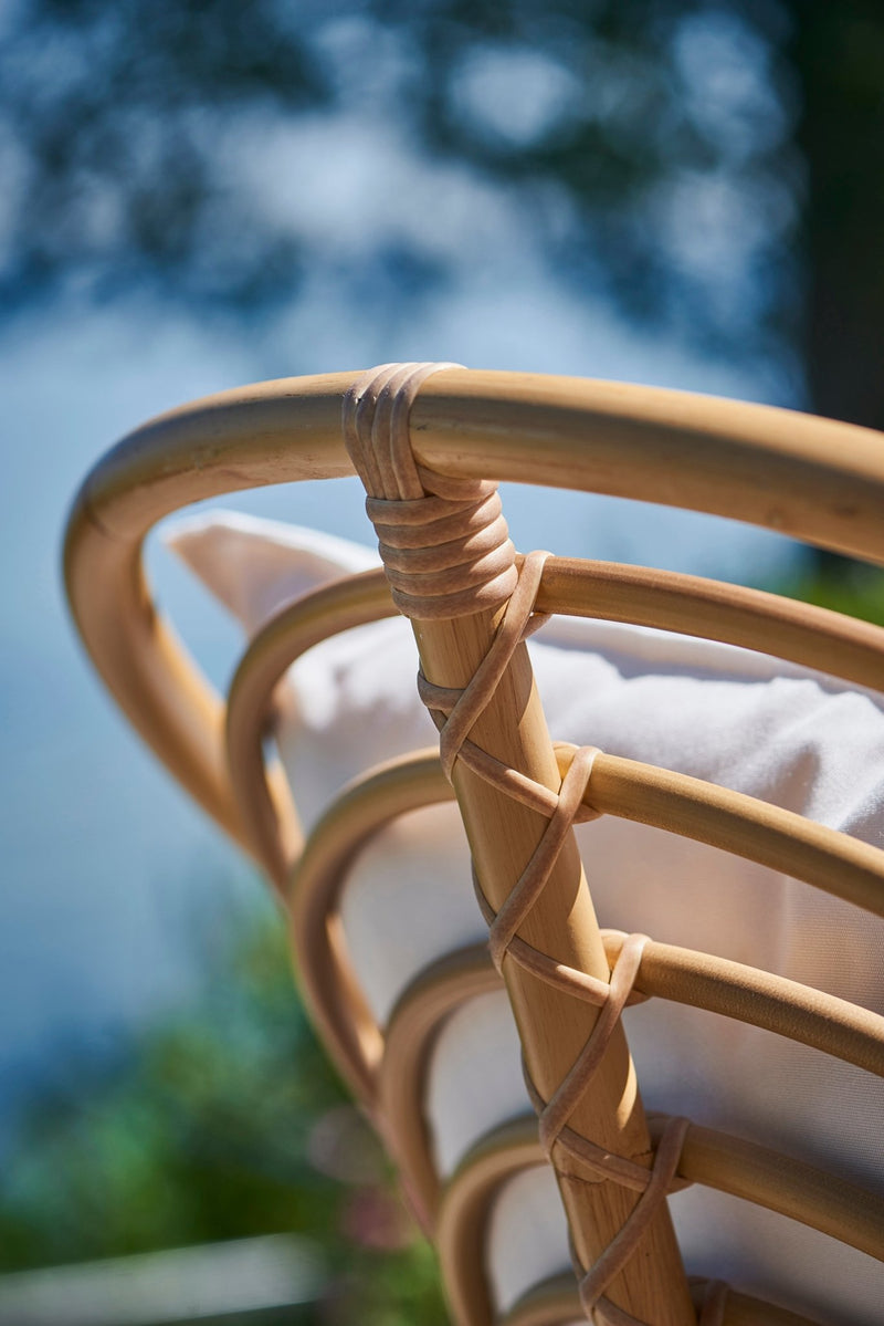 Arne Jacobsen Charlottenborg Exterior Chair - Sika Design - Outdoor Furniture - Dove White - Tempotest White Canvas - HORNE