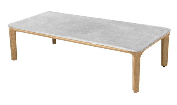 Aspect Coffee Table - Rectangle - Cane Line - Outdoor Furniture - Fossil Grey Ceramic - HORNE