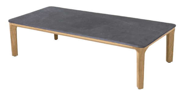 Aspect Coffee Table - Rectangle - Cane Line - Outdoor Furniture - Fossil Black Ceramic - HORNE