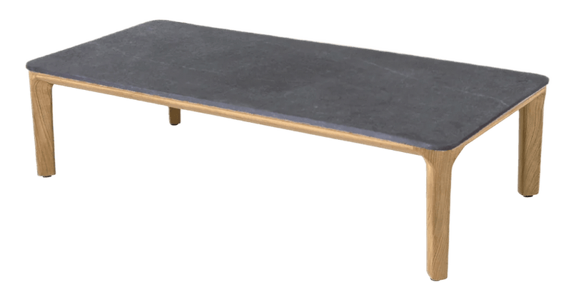Aspect Coffee Table - Rectangle - Cane Line - Outdoor Furniture - Fossil Black Ceramic - HORNE