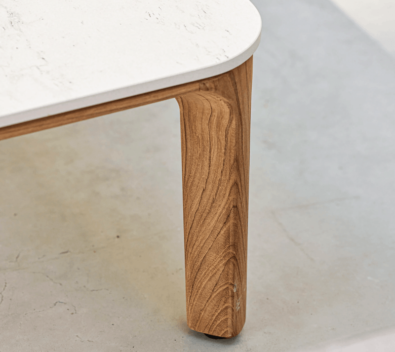 Aspect Coffee Table - Rectangle - Cane Line - Outdoor Furniture - Fossil Black Ceramic - HORNE