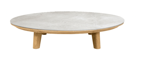 Aspect Coffee Table - Round - Cane Line - Outdoor Furniture - Fossil Grey Ceramic - HORNE