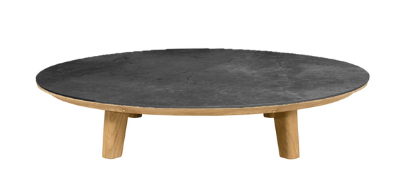 Aspect Coffee Table - Round - Cane Line - Outdoor Furniture - Fossil Black Ceramic - HORNE