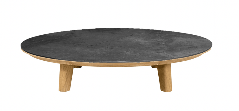 Aspect Coffee Table - Round - Cane Line - Outdoor Furniture - Fossil Black Ceramic - HORNE