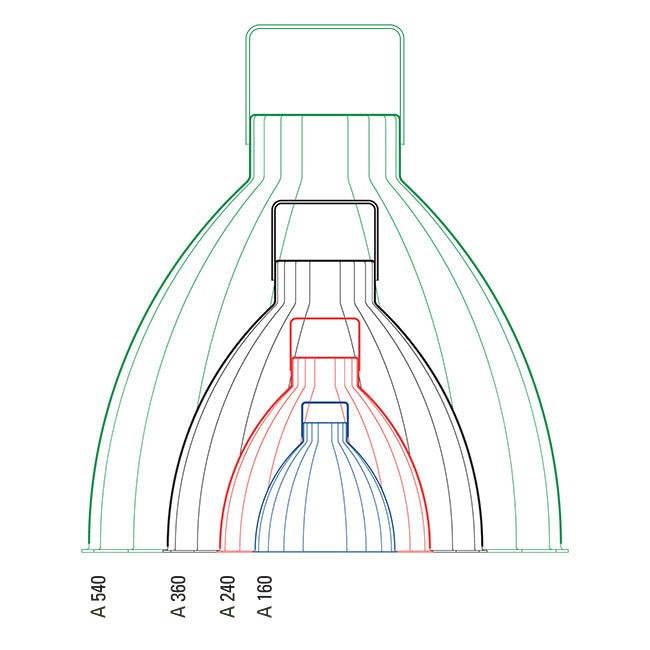 Augustin Pendant - A540 - Matte FInish - Jielde - Pendants - Black - Gold - HORNE