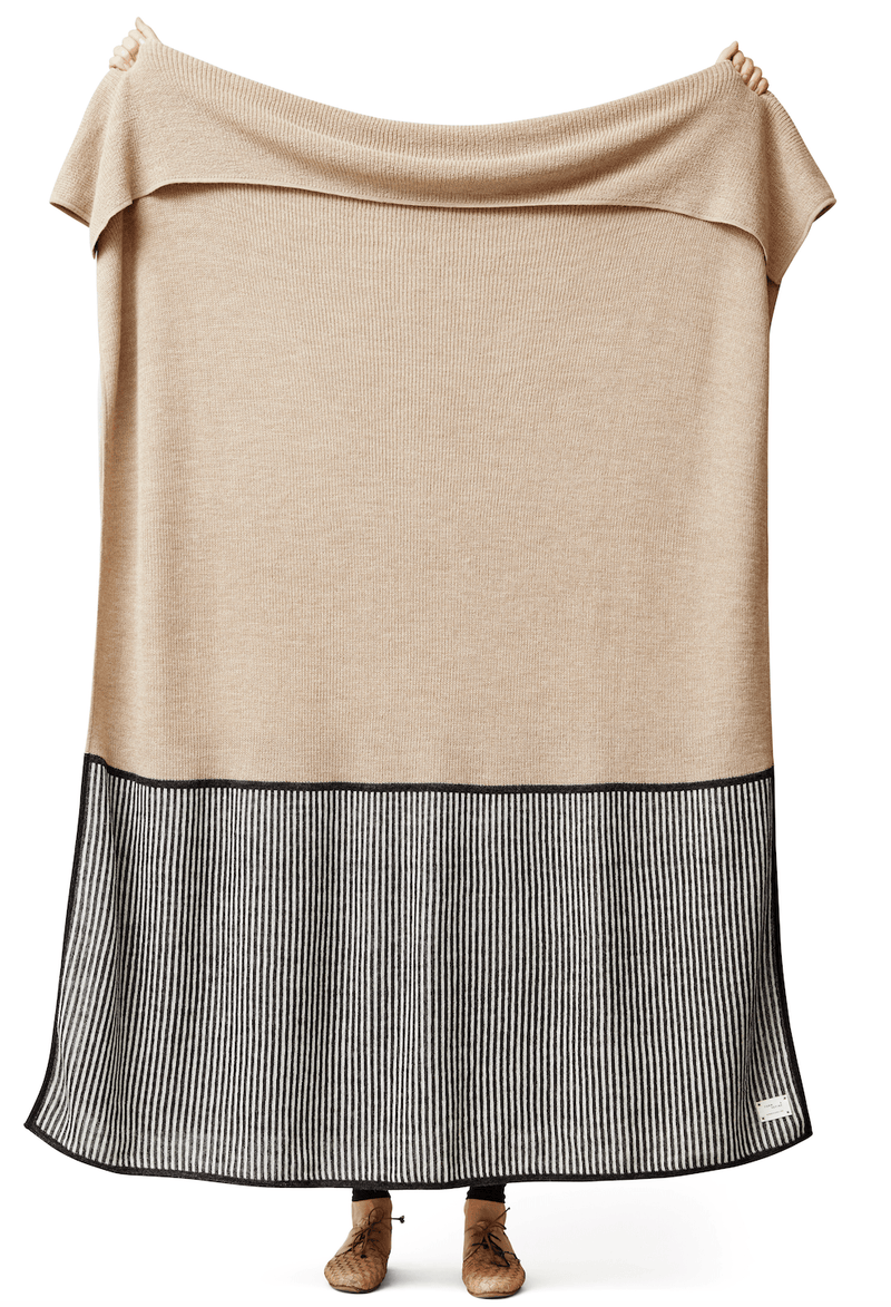 Aymara Plaid Throw - Form + Refine - Blankets + Throws + Pillows - Pattern Grey - HORNE