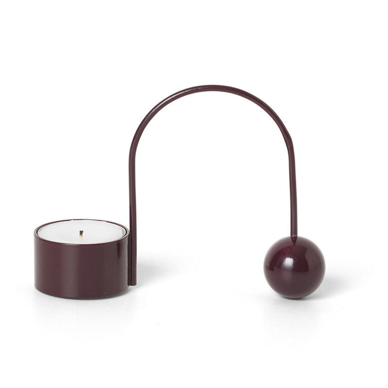 Balance Tealight Holder - Ferm Living - Candle Holders - Black Brass - HORNE