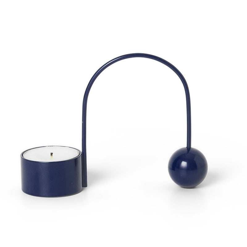 Balance Tealight Holder - Ferm Living - Candle Holders - Black Brass - HORNE