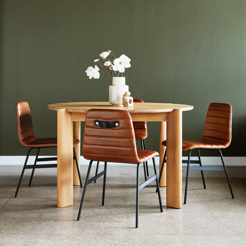 Bancroft Round Dining Table - Gus* Modern - Tables + Desks - Walnut - HORNE