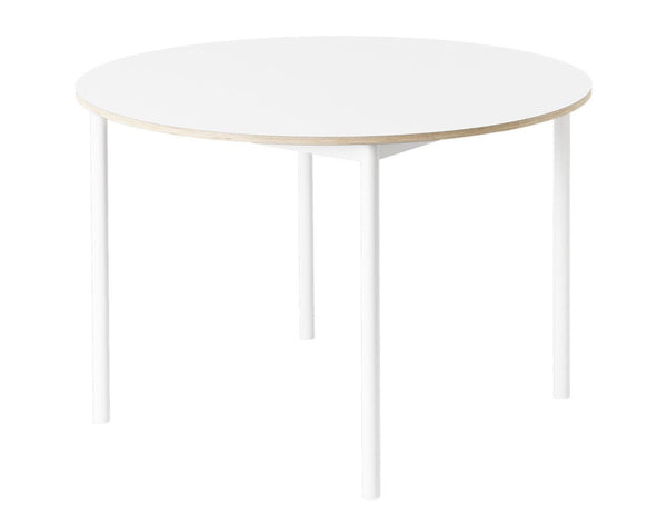 Base Round Table - Muuto - Table + Task - White Top/Plywood/White Base - HORNE