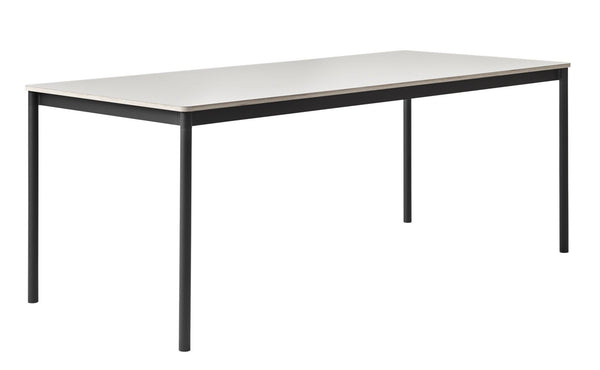 Base Table - Muuto - Table + Task - Large - 98.4" x 35.4" - White Top/Plywood/Black Base - HORNE