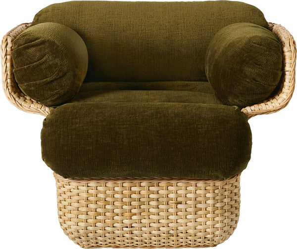 Basket Lounge Chair - Gubi - Chairs - Chenille Mumble 40 - HORNE