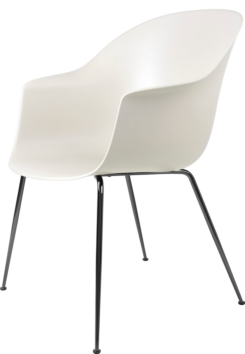 Bat Dining Armchair - Black Chrome Base - Gubi - Chairs - Black - HORNE