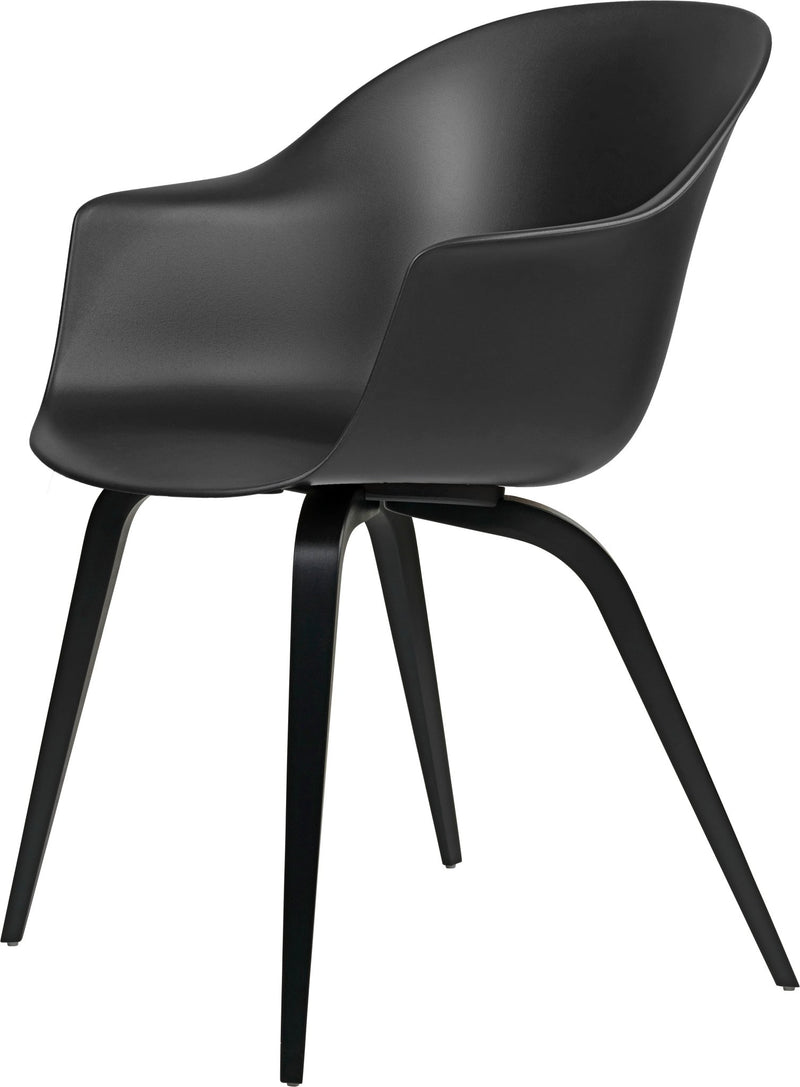 Bat Dining Armchair - Black Stained Beech Base - Gubi - Chairs - Black - HORNE