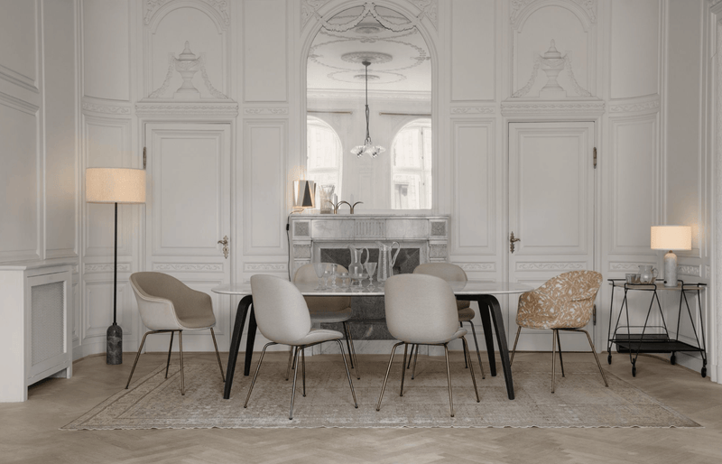 Bat Dining Armchair - Black Stained Beech Base - Gubi - Chairs - Black - HORNE