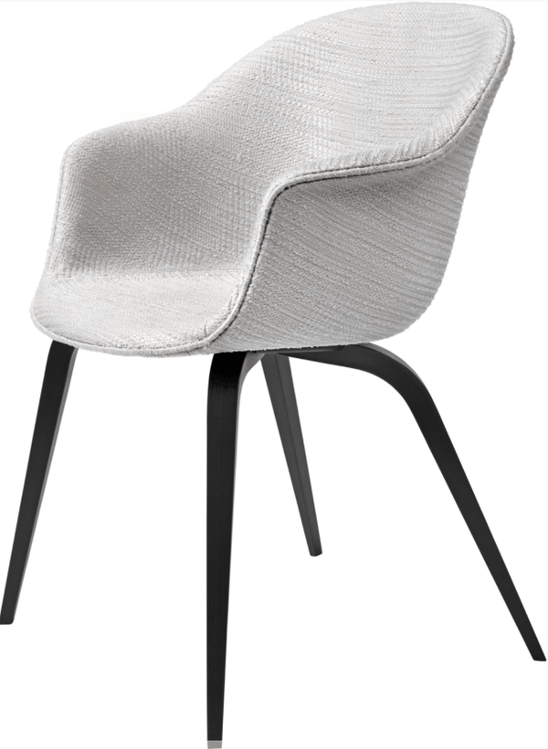 Bat Dining Armchair, Fully Upholstered - Black Stained Beech Base - Gubi - Chairs - Canvas 2 - 0674 - HORNE