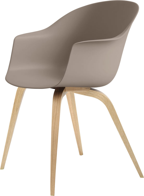 Bat Dining Armchair - Matte Oak Base - Gubi - Chairs - New Beige - HORNE