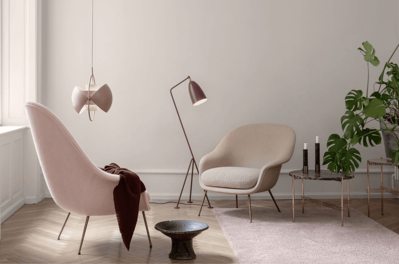 Bat Lounge Chair w/ High Back - Antique Brass - Gubi - Chairs - Canvas 2 - 0674 - HORNE