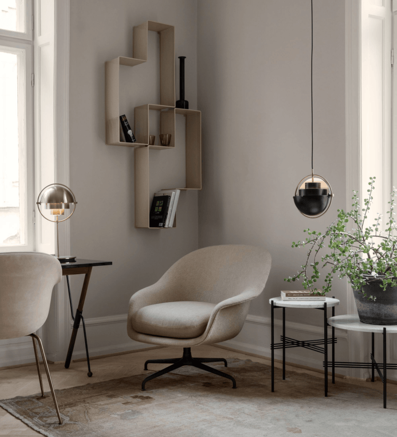 Bat Lounge Chair w/ Low Back - Antique Brass - Gubi - Chairs - Gabriel Tempt - 60152 - HORNE