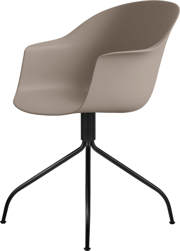 Bat Meeting Armchair - Black Swivel Base - Gubi - Chairs - New Beige - HORNE
