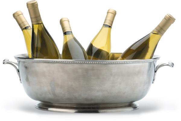 Beaded Footed Oval Basin - Match Pewter - Barware - HORNE