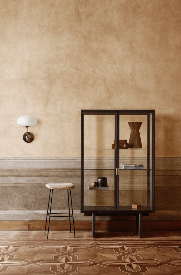 Beetle Bar Stool - Fully Upholstered - Gubi - Stools + Benches + Ottomans - Black Chrome - Canvas 2 - 0674 - HORNE