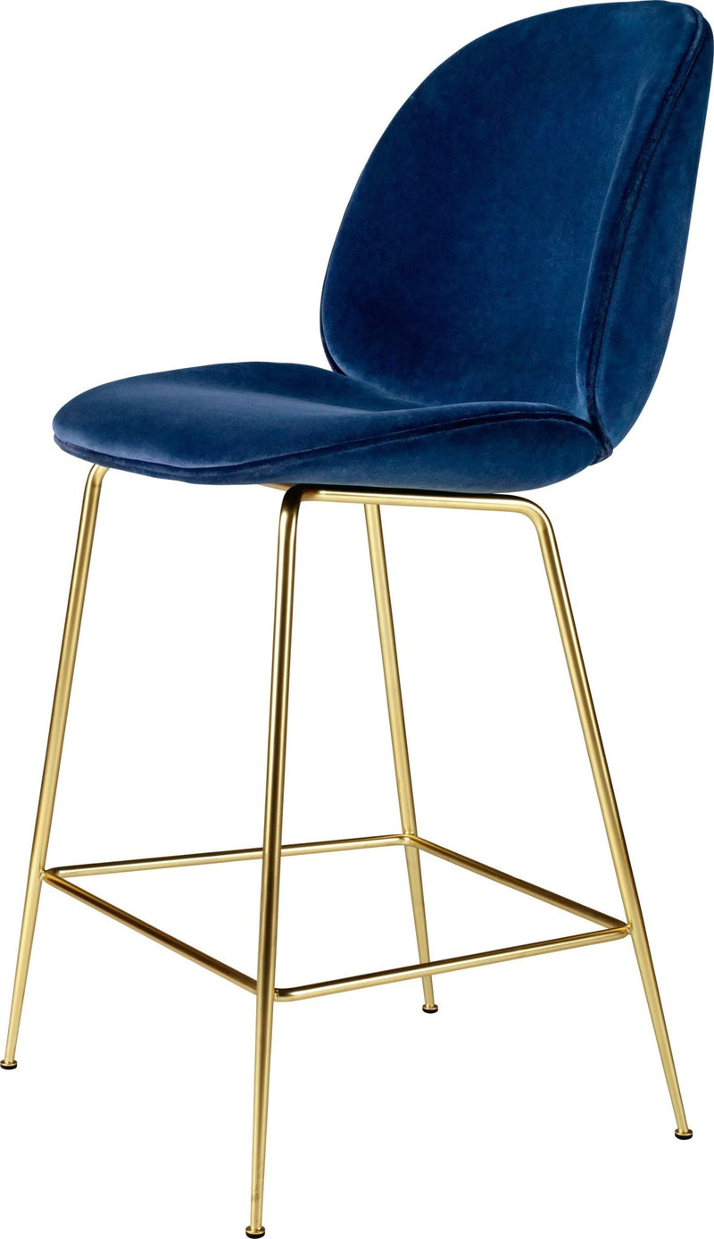 Beetle Counter Chair - Fully Upholstered - Gubi - Stools + Benches + Ottomans - Black Chrome - Canvas 2 - 0674 - HORNE