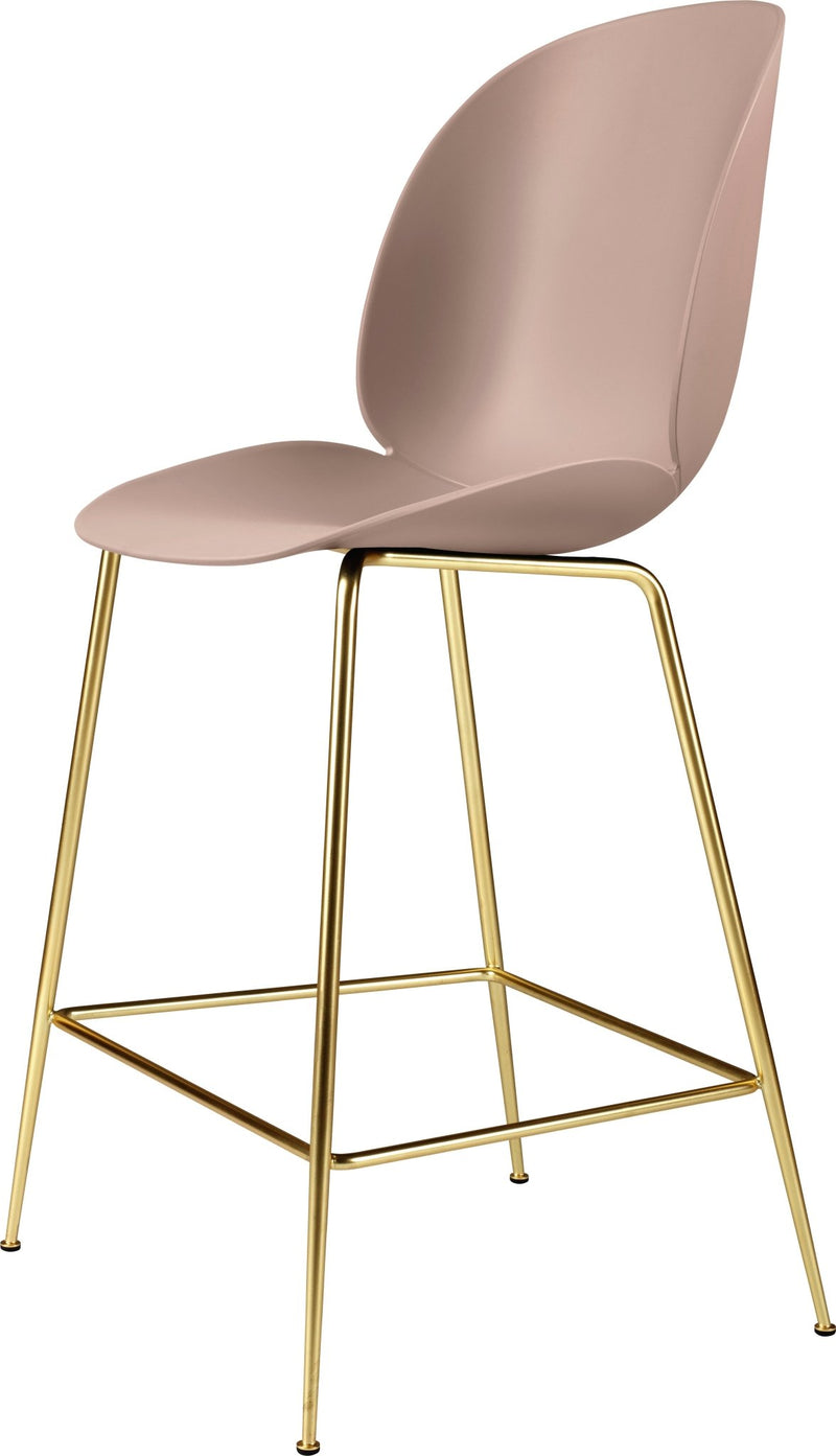 Beetle Counter Chair Un - Upholstered - Matte Brass - Gubi - Stools + Benches + Ottomans - Black - HORNE