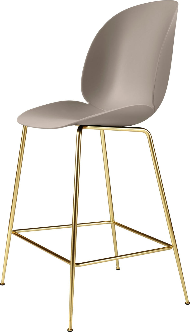 Beetle Counter Chair Un - Upholstered - Matte Brass - Gubi - Stools + Benches + Ottomans - Black - HORNE
