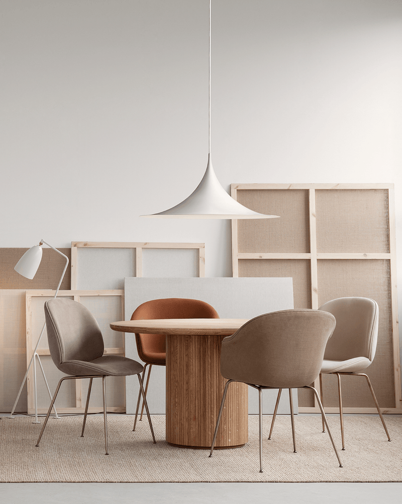 Beetle Dining Chair - Fully Upholstered - Gubi - Chairs - Matte Black - Canvas 2 - 0674 - HORNE