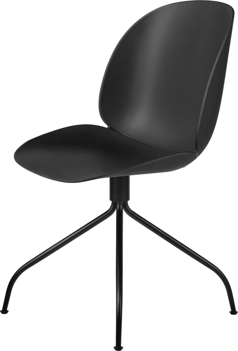 Beetle Meeting Chair - Black Swivel Base - Gubi - Chairs - Black - HORNE