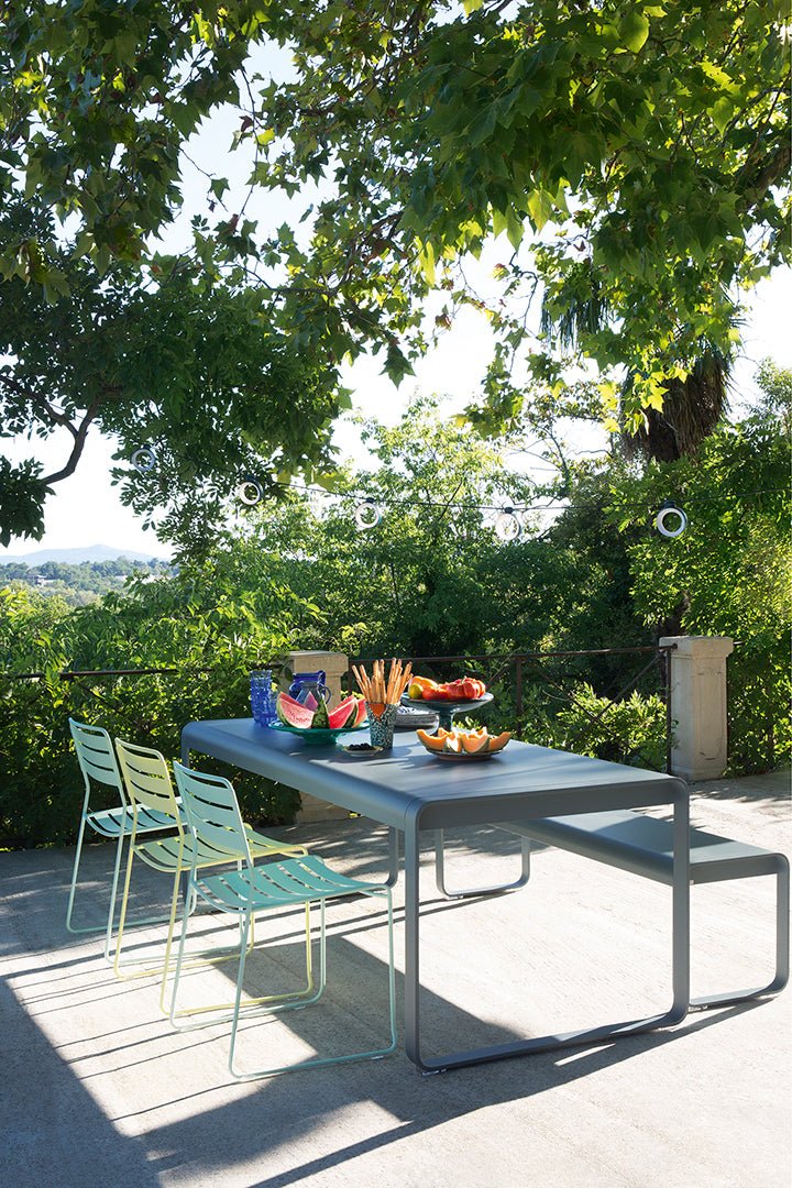 Bellevie Bench - Fermob - Outdoor Furniture - Acapulco Blue - HORNE
