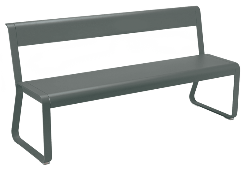 Bellevie Bench with Back - Fermob - Outdoor Furniture - Black Cherry - HORNE