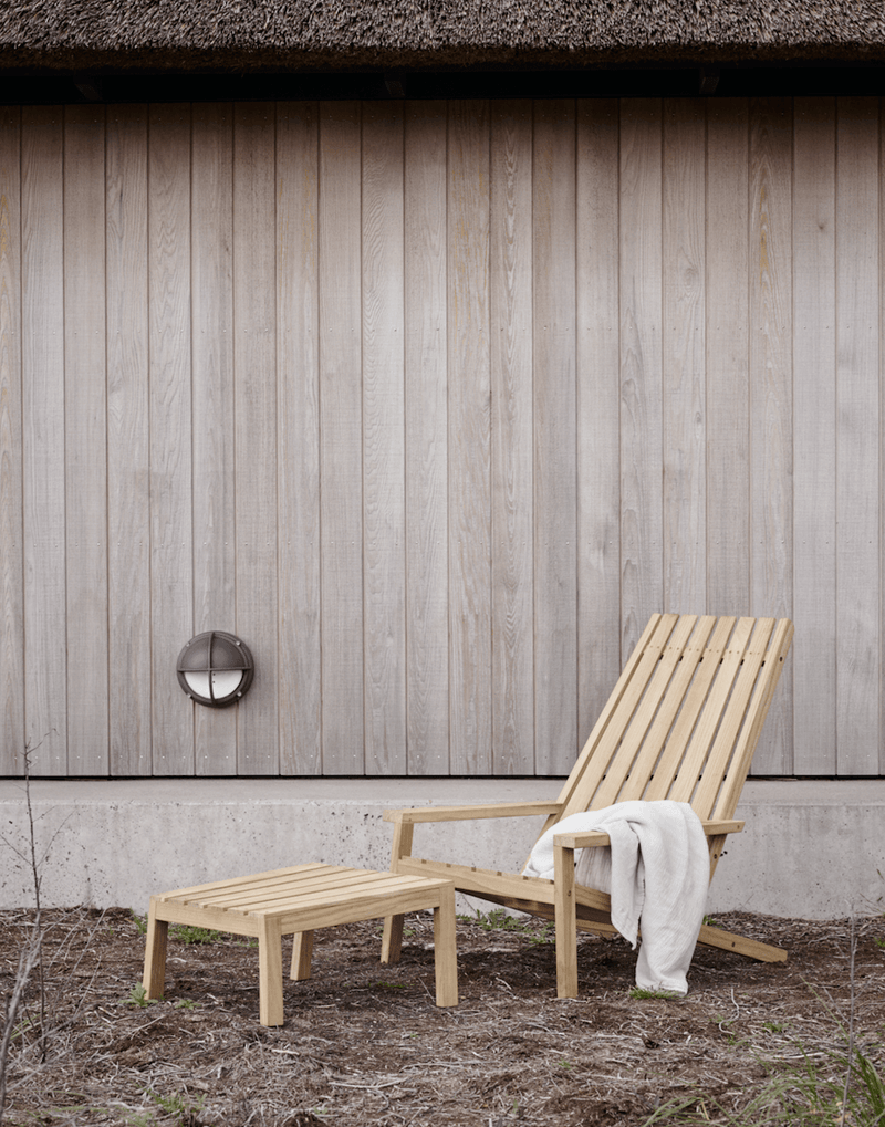 Between Lines Deck Chair & Foot Stool - Skagerak by Fritz Hansen - Outdoor Furniture - Chair Only - HORNE