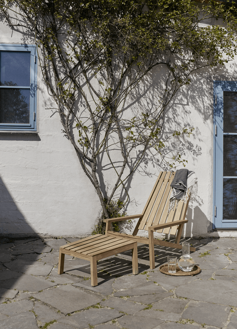 Between Lines Deck Chair & Foot Stool - Skagerak by Fritz Hansen - Outdoor Furniture - Chair Only - HORNE