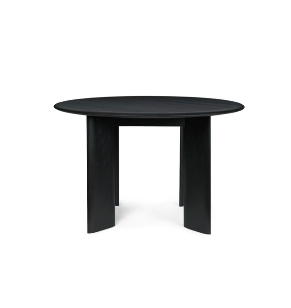 Bevel Table - Round - Ferm Living - Tables + Desks - Black Oiled Beech - HORNE