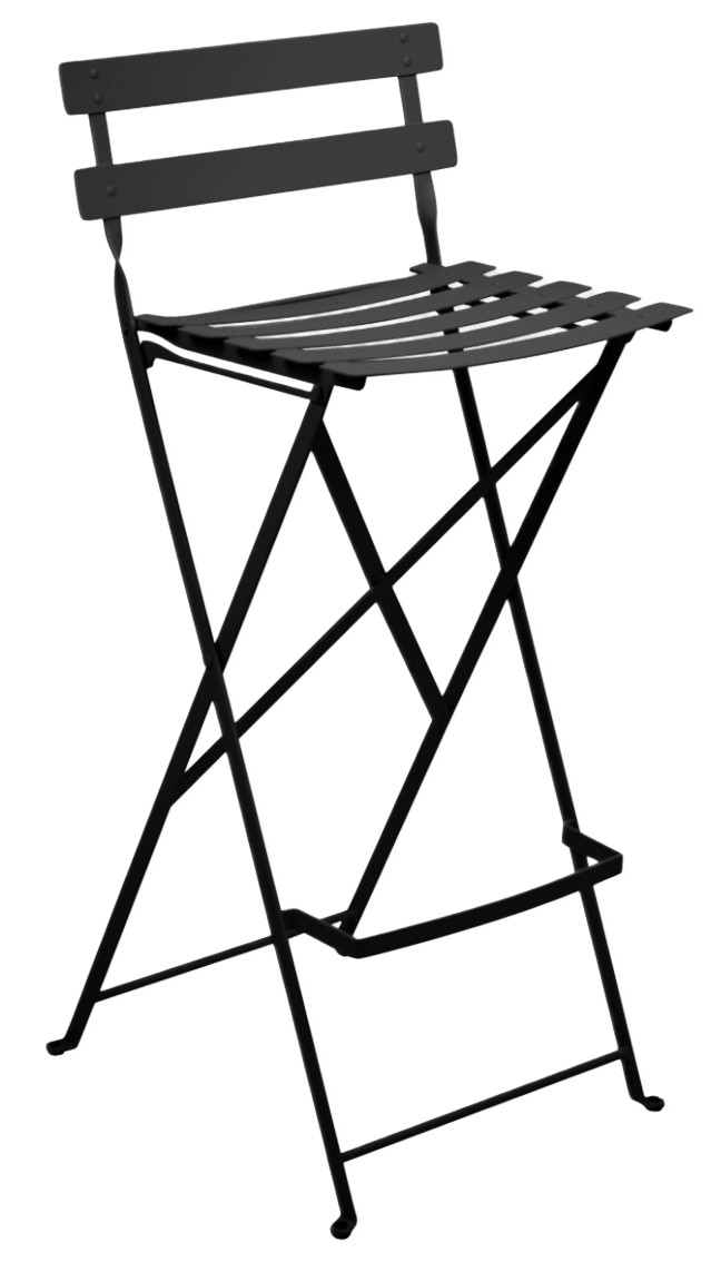 Bistro Bar Stool - Set of 2 - Fermob - Outdoor Furniture - Black Cherry - HORNE