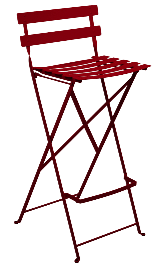 Bistro Bar Stool - Set of 2 - Fermob - Outdoor Furniture - Black Cherry - HORNE