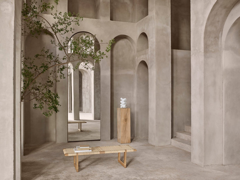 Large rectangular wicker coffee table by Carl Hansen & Son