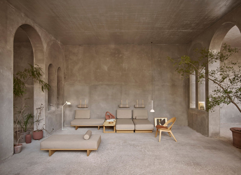 Large rectangular wicker coffee table by Carl Hansen & Son