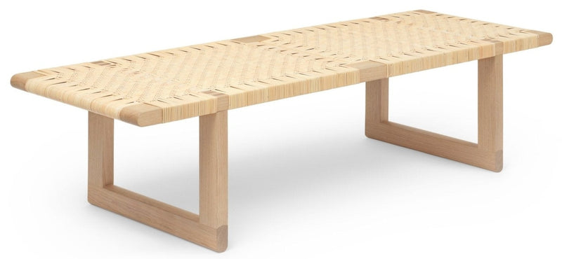 Large rectangular wicker coffee table by Carl Hansen & Son