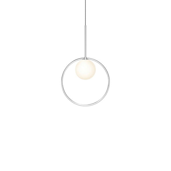 Bola Halo Pendant - Pablo Designs - Pendants - 12"dia Shade - Chrome - HORNE