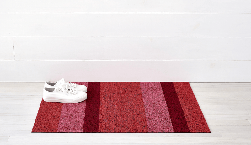 Bold Stripe Shag Rug - Chilewich - Rugs - Black/White - Doormat - HORNE