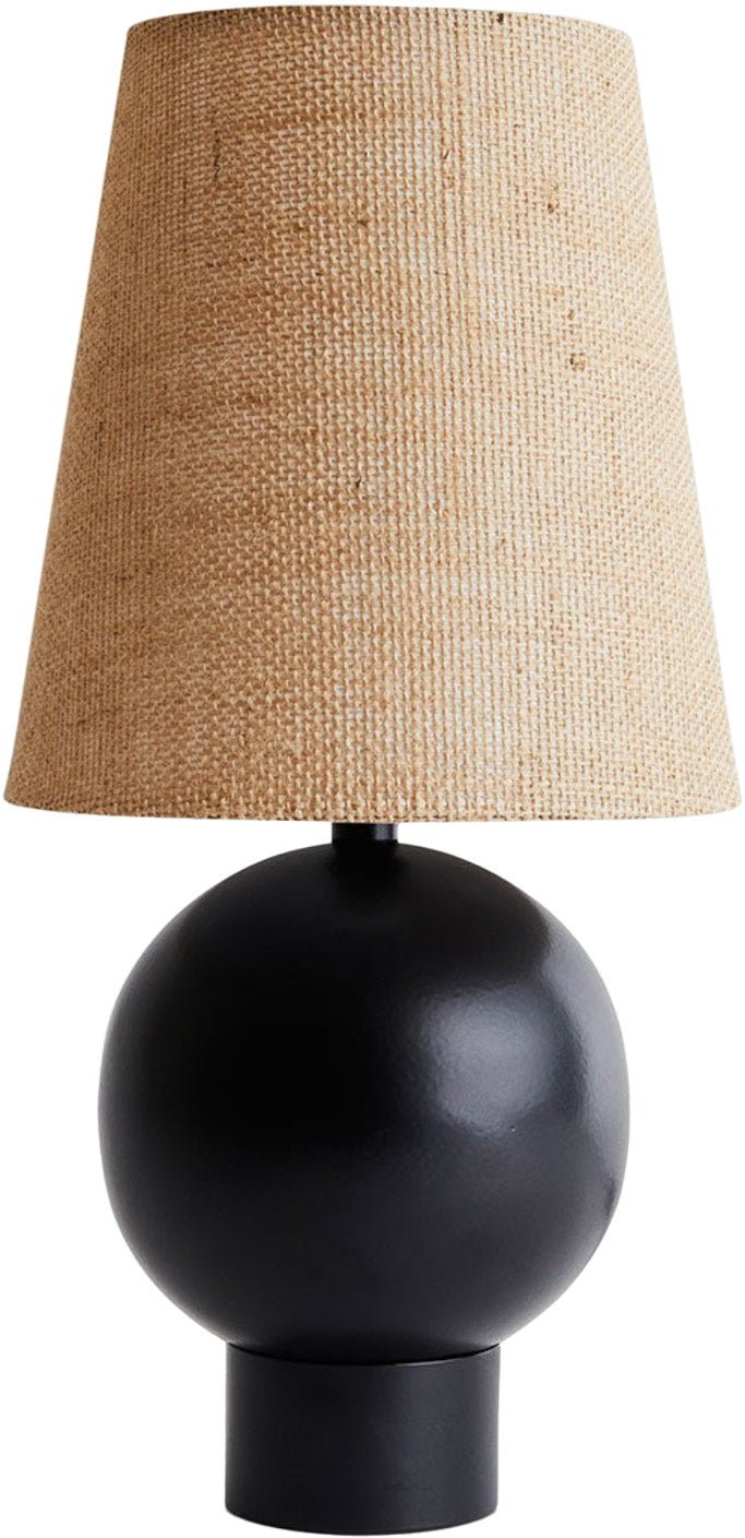 Bole Table Light - Workstead - Table + Task - Matte Black Enamel - Natural Linen - HORNE