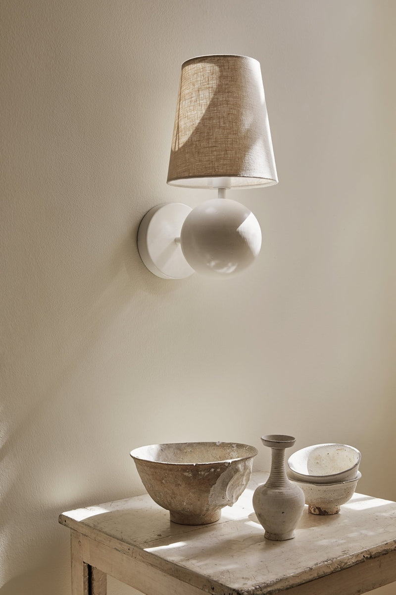 Bole Wall Light - Workstead - Wall Sconces - White Enamel - Hardwired with Integrated Dimmer - HORNE