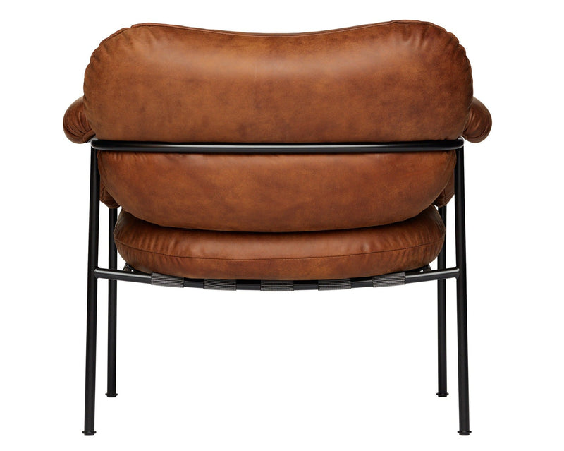 Bollo Armchair - Fogia - Chairs - Vintage - Cognac Leather - White - HORNE