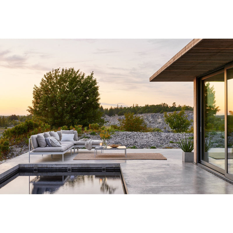 Bonan Lounge Chair - Skargaarden - Outdoor Furniture - Light Grey Aluminum - Light Grey Sunbrella Sling - HORNE