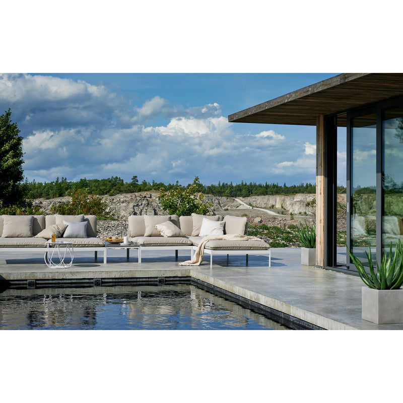 Bonan Lounge Chair - Skargaarden - Outdoor Furniture - Light Grey Aluminum - Light Grey Sunbrella Sling - HORNE